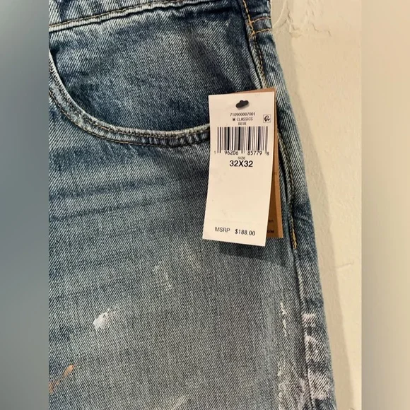 Polo Ralph Lauren Men Vintage Classic Fit Hand Paint Splatter Jeans Sz 32X32 NWT
